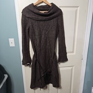 O Suzanne Vintage Made In Canada‎ Loose Knit Wool Blend Sweater Dress Women's 10